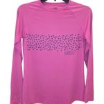 Title Nine Carve Designs Polka Dot Long Sleeve Athletic Shirt Rash Guard Pink S Photo 0