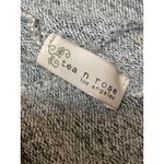 Tea N Rose  Women's Gray Long Sleeve Lace Crochet Knit Hoodie Sweater Top Size S Photo 2