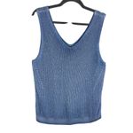 Charlie B Blue Loose Knit V Photo 1