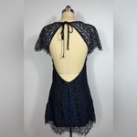For Love & Lemons New!‎  Lyla Midnight Blue Lace Mini Dress Cut Out Back Medium Photo 7