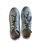 AGL Sade Spring Sneaker in Silver Leather Size 40.5/ US 10.5 Photo 5