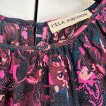 Ulla Johnson Arlene Midi Dress Midnight Floral Navy Pink Size 8 Cinchable Waist Photo 5