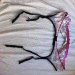 Victoria's Secret NWT  Very Sexy Pink Floral Embroidery Garter Belt Black Trim M Photo 3