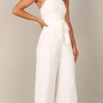 Petal and Pup Leyton White One Shoulder Wide Leg Belted Jumpsuit 2 Photo 5