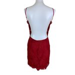 NBD  Lace Bodycon Dress M Red Cocktail Party Date Night Chic Photo 2
