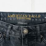 American Eagle Women's Black Wash Distressed Ripped Frayed Hem‎ Jeans 28x30 Size 28 Photo 5