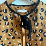 English Factory  Camel Leopard Print Jacket with Velvet Tie Closure Photo 4