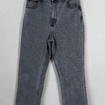 Abercrombie & Fitch Curve Love Ankle Straight High Rise Jeans Women's 4L Black Photo 2