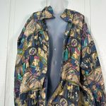 Lady CA Sport Vintage Silk Zip Up Golf Theme Jacket Size 2XL EUC Photo 3