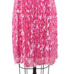 BCBG MaxAzria Hot Pink Silk Rectangular Sequin Sleeveless Mini Party Dress 12 Photo 2
