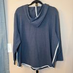 AnyBody Hoodie Sweatshirt White Blue‎ Size 3X Blue Photo 1