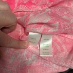 Lilly Pulitzer  Pink Patterned Linen Button Down Shirt Photo 5