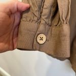 Free People Leyla Romper NWT Size M Linen Cotton Blend Tan Beachy Oversized Photo 4