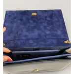 Vintage EROS Womens Navy Blue Leather Shoulder Bag Made In England Photo 5