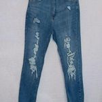 Aeropostale  Medium Wash Denim Curvy Super High Rise Distressed Jegging Jeans 8R Photo 0