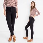 Madewell • 10" High-Rise Skinny Jeans in Berkeley Black: Button-Through Edition Photo 5