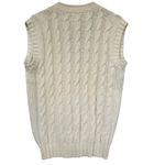 Henri Bendel  Cream Cable Knit Cardigan Vest Photo 1