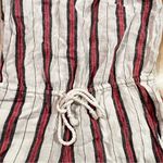 Lou & grey 100% Linen White Red and Black Striped Romper Women’s XS Photo 1