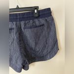 Athleta  Beachside Bali Linen Shorts Navy & White Stripe Size 4 Photo 5