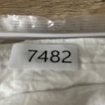 Joie  Cropped Pants 100% Linen White M Drawstring Capri Lace Trim Beach Resort Photo 8