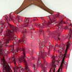 Free People Free‎ People Amanda Ruffle Long Sleeve Top In Sultry Combo Medium Size  NWT Photo 7