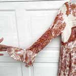 Free People  Womens Dress Tunic Lady Luck Liberty Floral Tie Neck Medium Photo 6