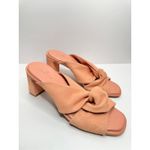 Caslon  Sandals Size 7 Coral Suede Leather Crisscross Open Toe Block Heel Slip On Photo 1