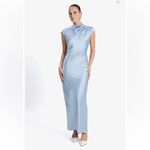 Bardot NWT Auria Satin Maxi Dress In Softblue size 12 Photo 1