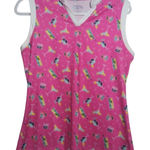 Coral Bay  Pink Martini Novelty Sleeveless Golf Top Athletic Size Small Photo 0