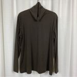 J. McLaughlin  Black&Brown Print Turtleneck Shirt Sz.XL Photo 1