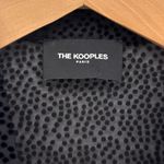 The Kooples  Paris Moon Dots Black Burnout Sheer Silk Blouse‎ Puff Sleeve Size 6 Photo 4