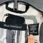 Blue Diamond Geometric Patterns Sleeveless Top Button Front size XL NWOT Photo 2