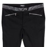 DKNY  Faux-Leather-Trim Straight-Leg Black Dress Pants NEW 10 Photo 8