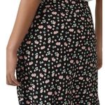 Free People New  ​IRL Floral Print Slip Skirt Black Pink Combo Size 8 Photo 1