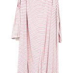 Terra & Sky  size‎ XL red white striped short sleeve cold shoulder shirt top Photo 0