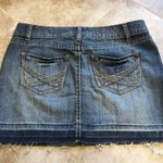SO 🆕  distressed denim mini jean skirt sz 1 Photo 3