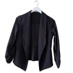 Black Asymmetric Blazer Solid Color Casual Thin Coat Suit Jacket SZ M #1592 Size M Photo 1