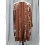 Hot As Hell HAH Phat City Crushed Velvet Bell Sleeve Mini Dress Tunic Pink Small Photo 2