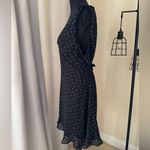 WAYF  Black and White Polka Dot V-Neck Chiffon Mini Dress – Size XL Photo 2