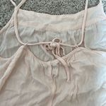 American Eagle  light pink tie back tank top Sz L Photo 3