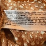 Mango MNG By Large Prairie Tea Dress Long Puff Sleeve Maxi Orange Modest Keyhole Photo 11