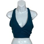 Athleta  Sports Bra Teal Blue Racerback size L Photo 2