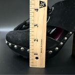 Coach  Poppy Rena Black Suede Slingback Wooden Heels Platform Sandals Size 5.5M Photo 12