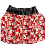 Rockabilly Skater Mini Skirt 28” Deck of Cards Casino Blackjack retro print Red Size XS Photo 4