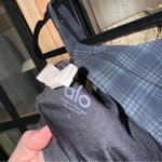Alo Yoga ALO plaid sports bra charcoal occasion workout top gingham print scoop back Photo 2