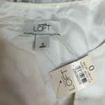 Loft Ann Taylor  floral Vine Leaf Print sleeveless Dress Career size 0 NWT white Photo 1