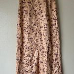 ZARA Pink Champagne Floral Midi Skirt Size XS Photo 3