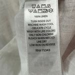 Sigrid Olsen Shirt Womens 1X White Linen Sleeveless V Neck Collared Pockets Top Photo 8
