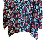 Ruby Rd Tunic Top Womens 2X Multi Floral Print Button Up Shark Bite Hem Blouse Photo 3