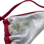 Victoria's Secret NWOT Victoria’s Secret Red Tassel Front Triangles String Bikini Top Size Large Photo 2